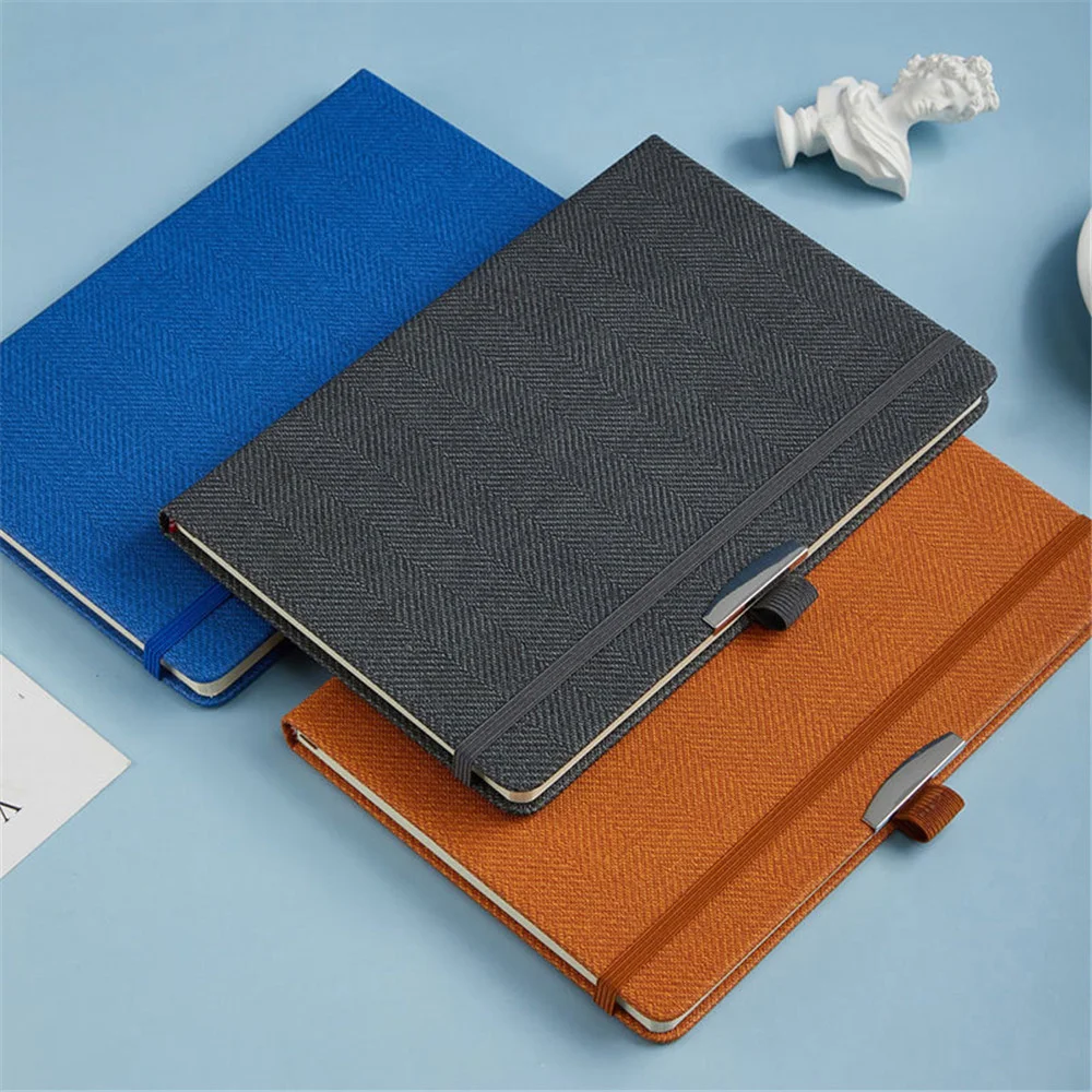 

A5 Hard Leather Case Notebook Elastic Band With Buckle Business Notepad School Office Stationery Creative Notebook Notepad