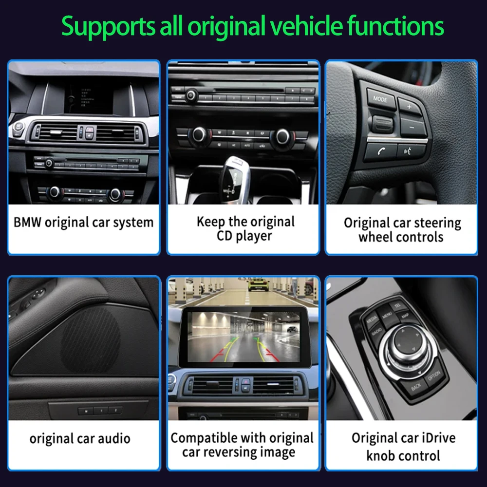 Фото Автомагнитола Android 16 с видео и мультимедиа для BMW 1 и 2 серии F20 F21 F22 F23 2013-2018, система NBT EVO, QLED-экран, 4G Wi-Fi №4