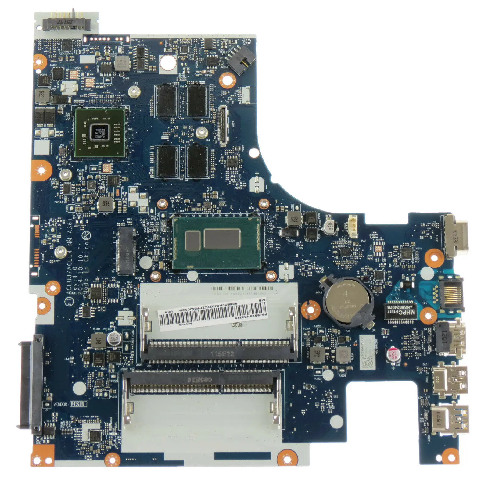 

FOR Lenovo G50-80 Motherboard Mainboard NM-A361 i5-5200U Radeon R5 M330 2GB