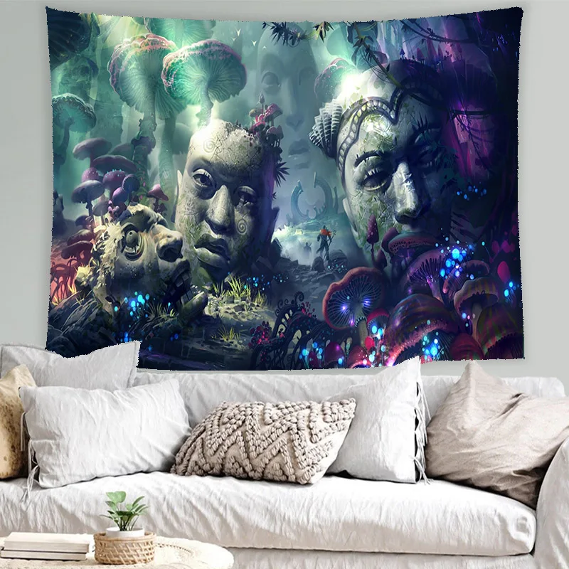 

Городской психоделический флуоресцентный гобелен светильник лая ткань, домашний декор, атмосфера вечерние, ткань, гобелен с инфракрассвет...