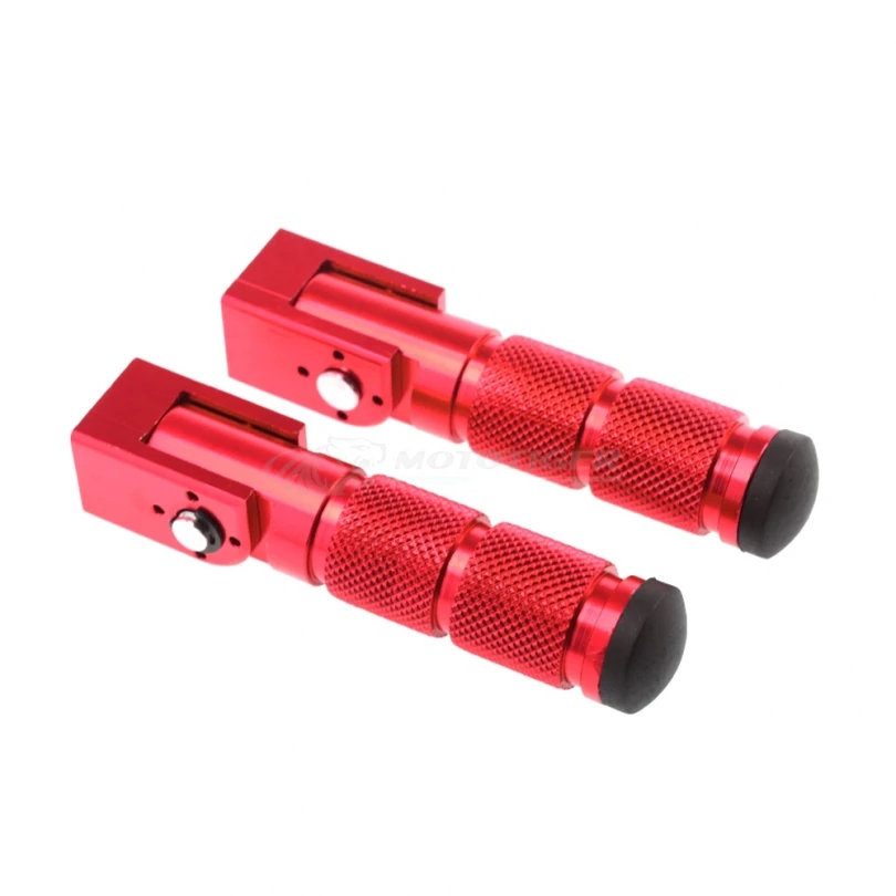 

2pcs Motorcycle Rear Foot Pegs Aluminum Footrest Folded Foot Rests for Motorcycle Bicycles Durable 90 Degree Folding Support Rod