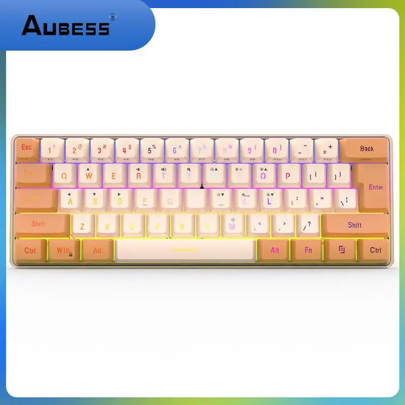

Dazzling Light Effect Keyboard Wired Abs Keyboard Fashion Color Matching Color Keyboard Waterproof Mechanical Touch Keyboard