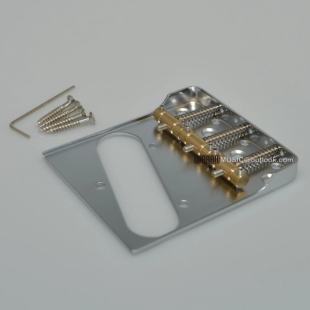 

Vintage Chrome Guitar Bridge Brass Saddle Bridge For for Electric Guitar Tele Guitar Parts Accessories