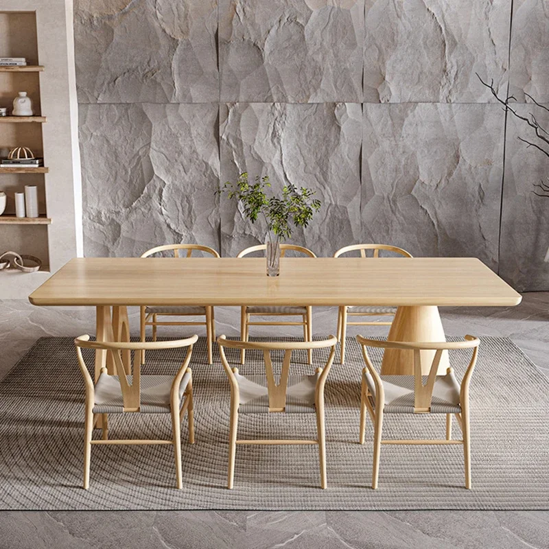 Фото Изготовленный на заказ Massivholz Esstisch Minimalist Design Wohn 123bel mit Holztisch fß для Wohnzimmer №3