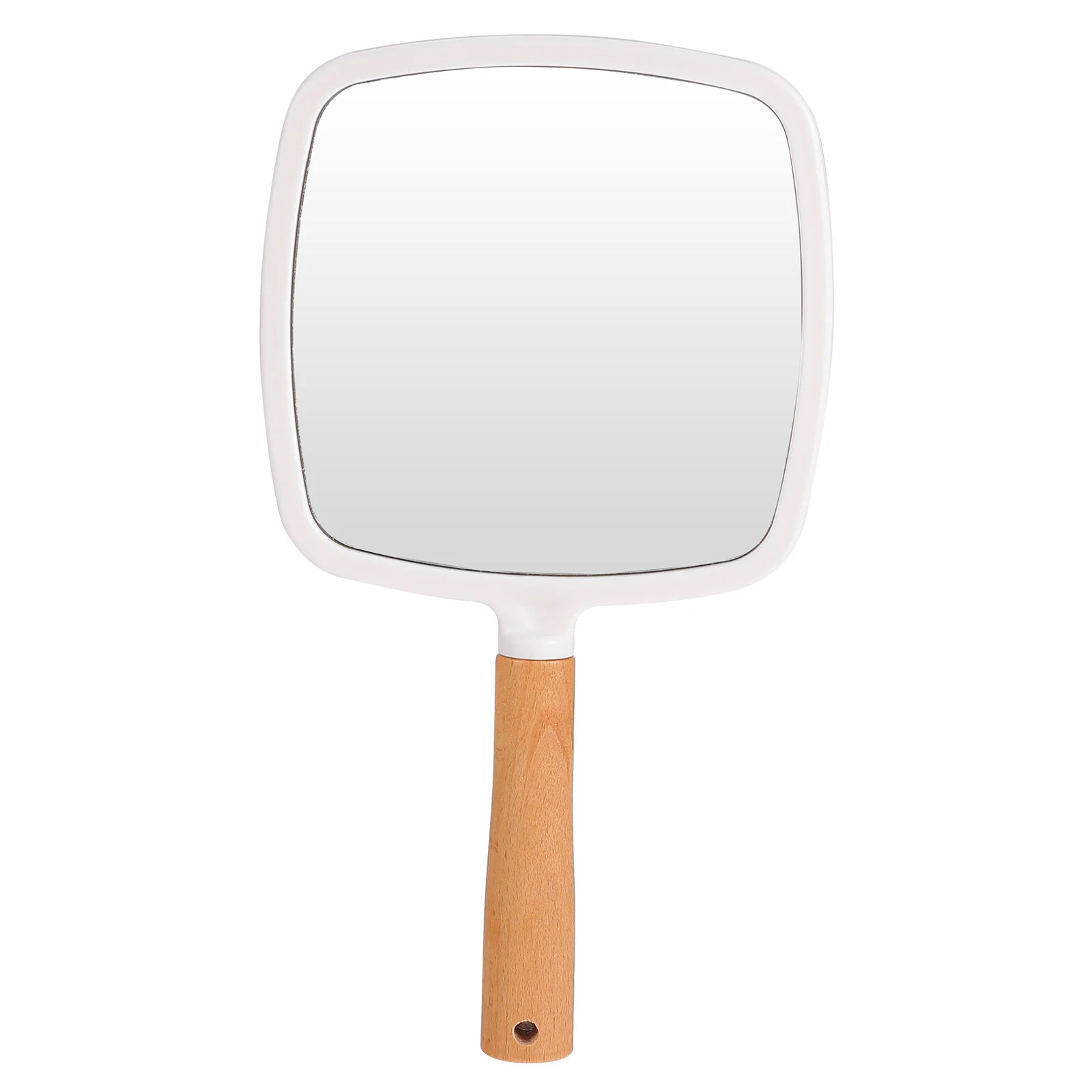 

Glass Serving Tray One-way Women Makeup Barber White Abs Wood Handle Woman