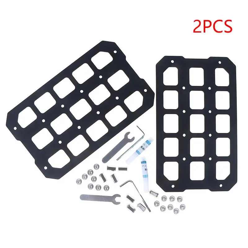 

Мотоциклетная панель Molle для хранения багажника, алюминиевый сплав, водонепроницаемый тактический универсальный боковой ящик-органайзер, модульное хранилище