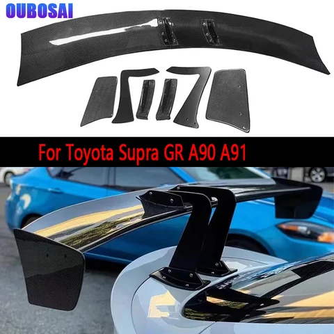 Для Toyota Supra GR A90 A91 хвостовые плавники из углеродного волокна, задний спойлер багажника, направляющее крыло, заднее крыло, автомобильные аксессуары