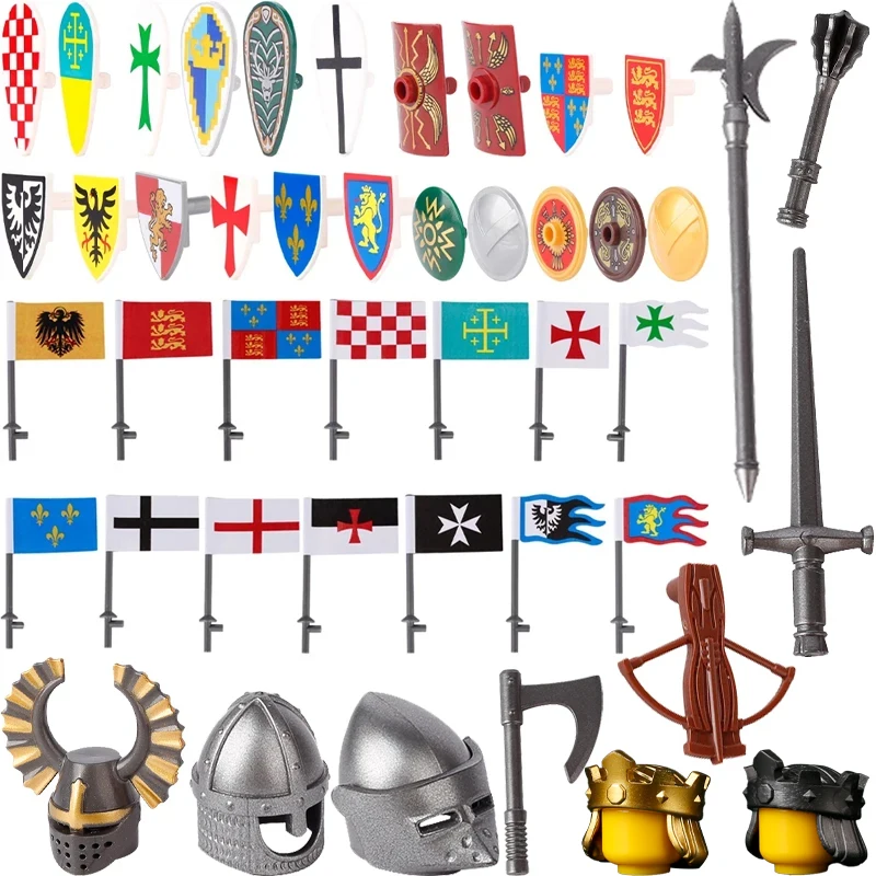 Средневековый замок аксессуары для строительства строительные блоки оружие