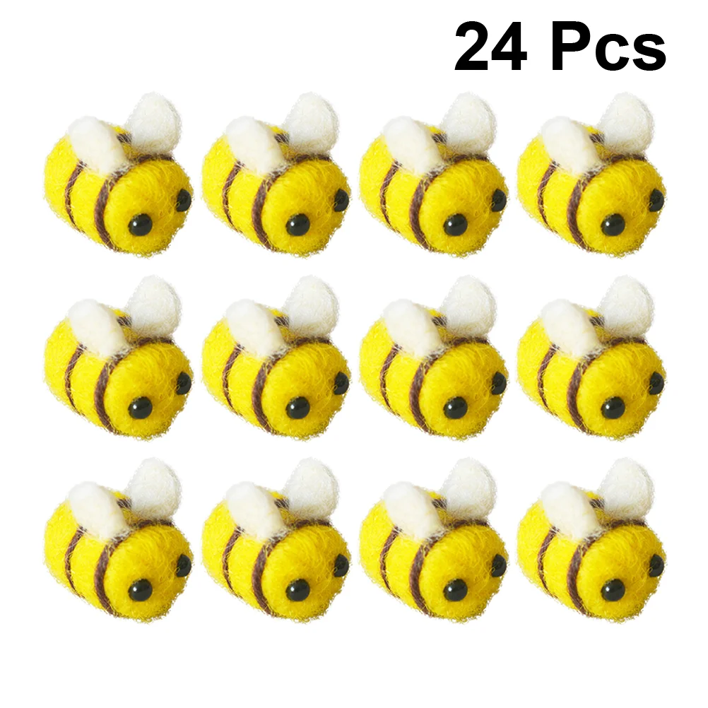 

24 PCS Car Toys Babies Wool Felt Accessories DIY Hair Infant Animal Decorative Supplies
