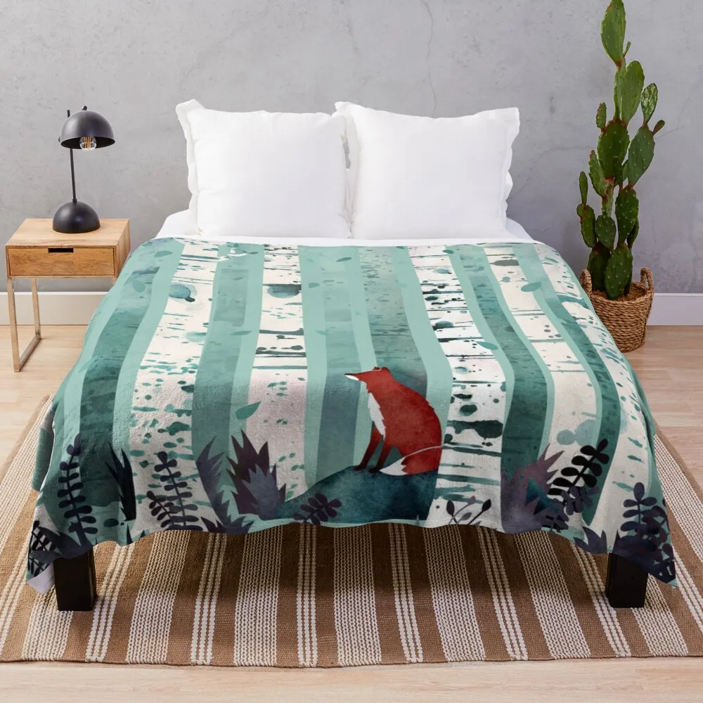 

The Birches Throw Blanket Soft Plush Plaid