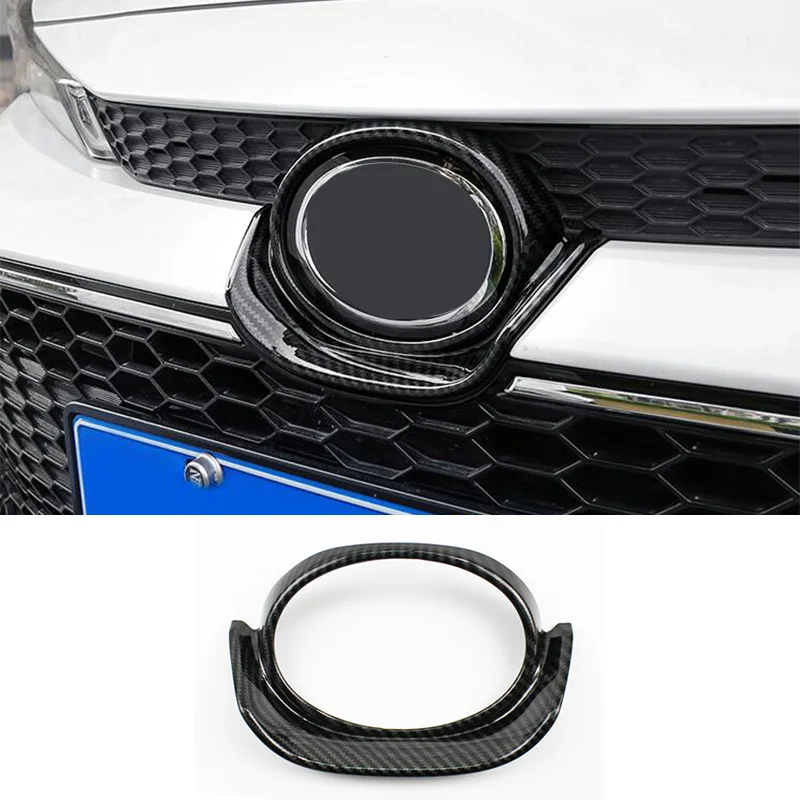 

For Toyota Corolla 2020 Carbon Fiber Color Front Radiator Grille Front Air Grille LOGO Decorate Cover Trim Car Interior Supplies
