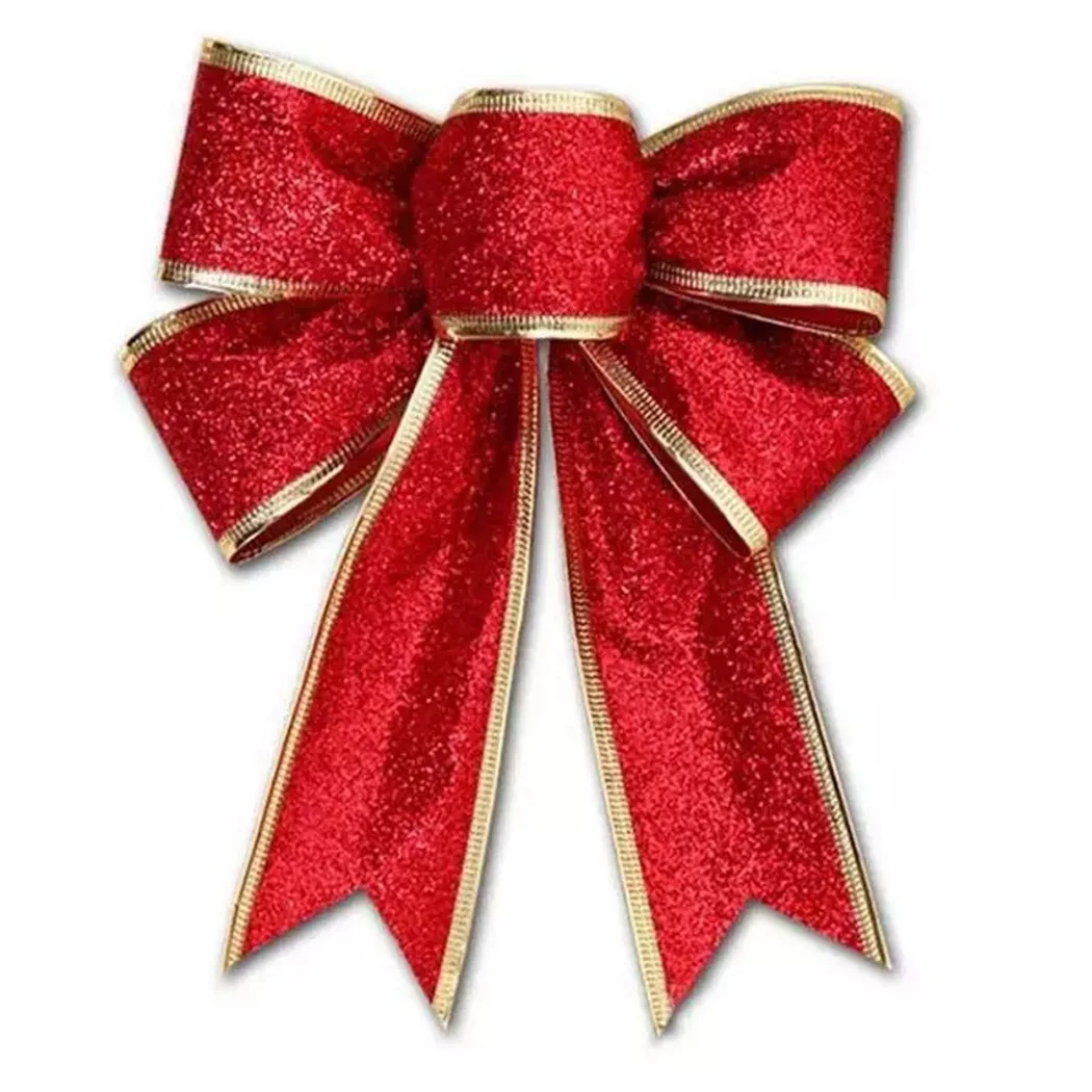 

Cloth Christmas Bow Decoration Christmas Bow Bow Decoration Decoration Christmas Ornament Glitter Gift Christmas Tree 5 Pcs