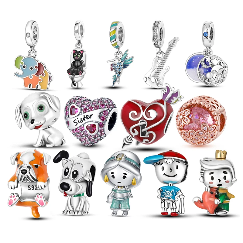 Подвеска-Шарм для браслета сделай сам серебристого цвета |