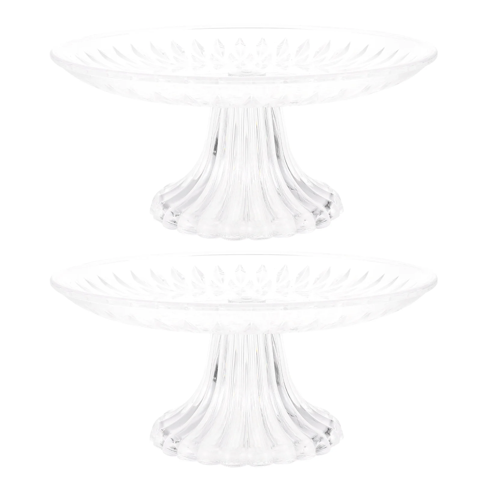 

Cake Standdisplay Platter Dessert Plate Tray Serving Cupcake Decorative Trays Tower Fruit Footed Dish Clear Dome Server Holder