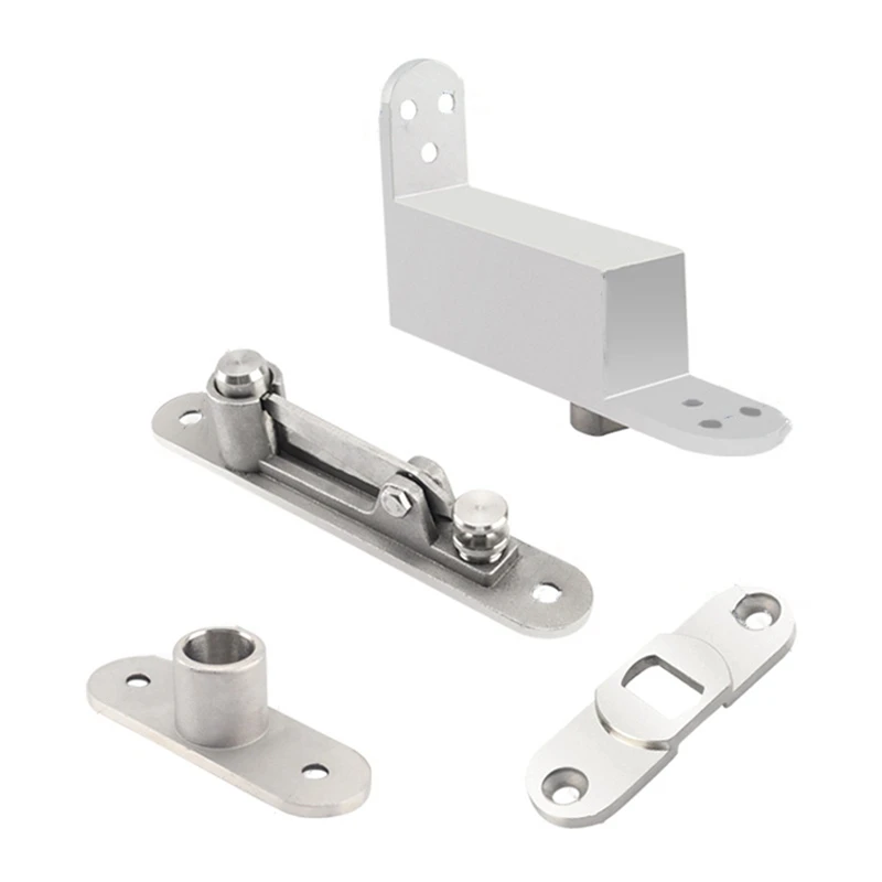 

90 Degree Positioning Spindle Silver Stainless Steel Inside And Outside Hinge Hinge Door Swivel Hinge