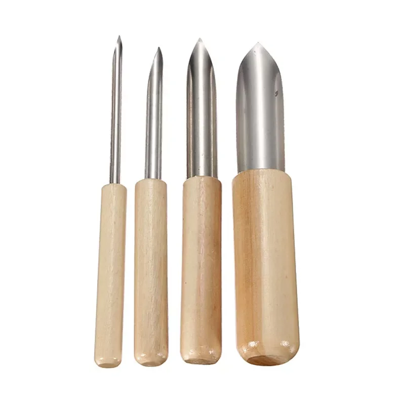 

4pcs Stainless Steel Semicircle Shaping Pottery Clay Modeling Sculpture Tool Set Hole Punch Convenient Great