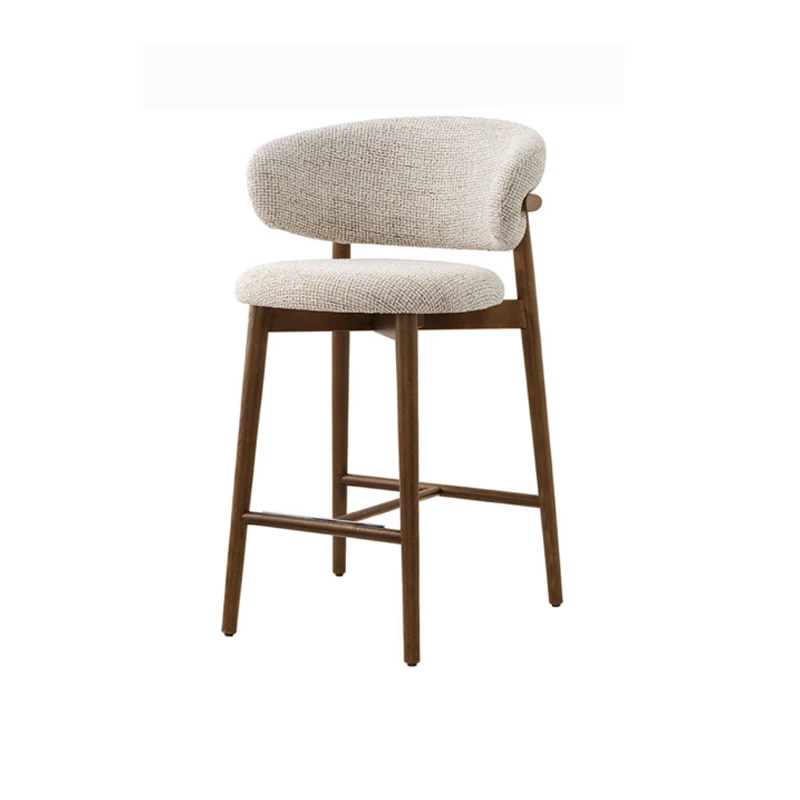 Скандинавский роскошный дизайнерский тканевый современный простой барный стул