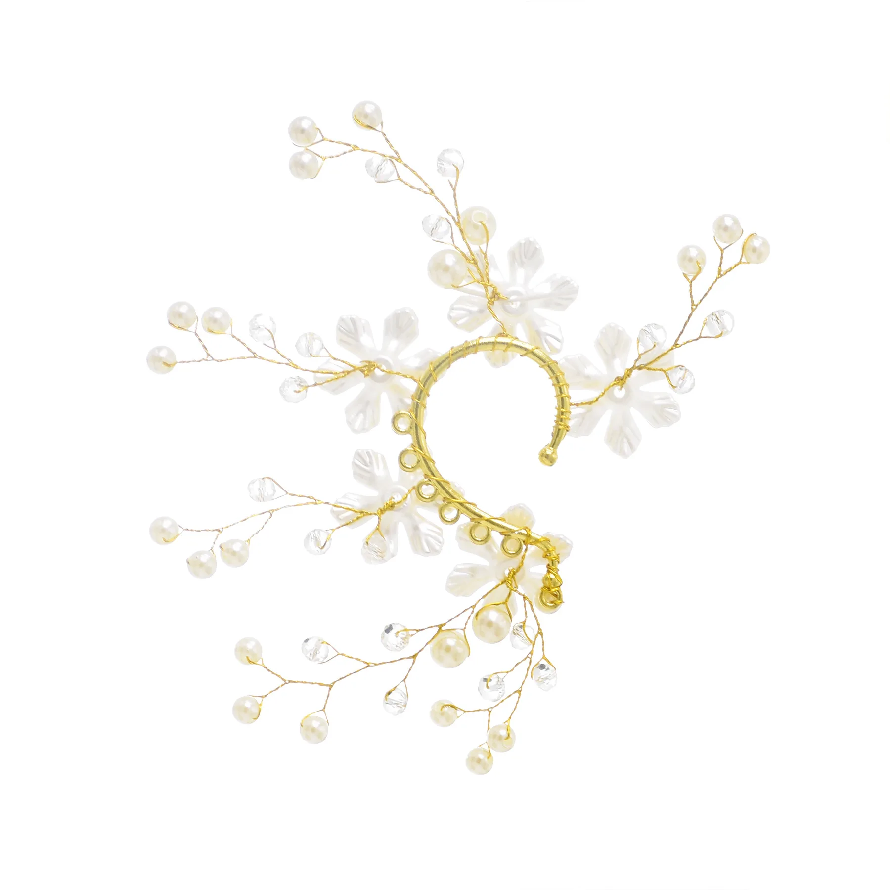 1 шт. левые ушные манжеты для женщин свадебные золотые Проводные жемчужные