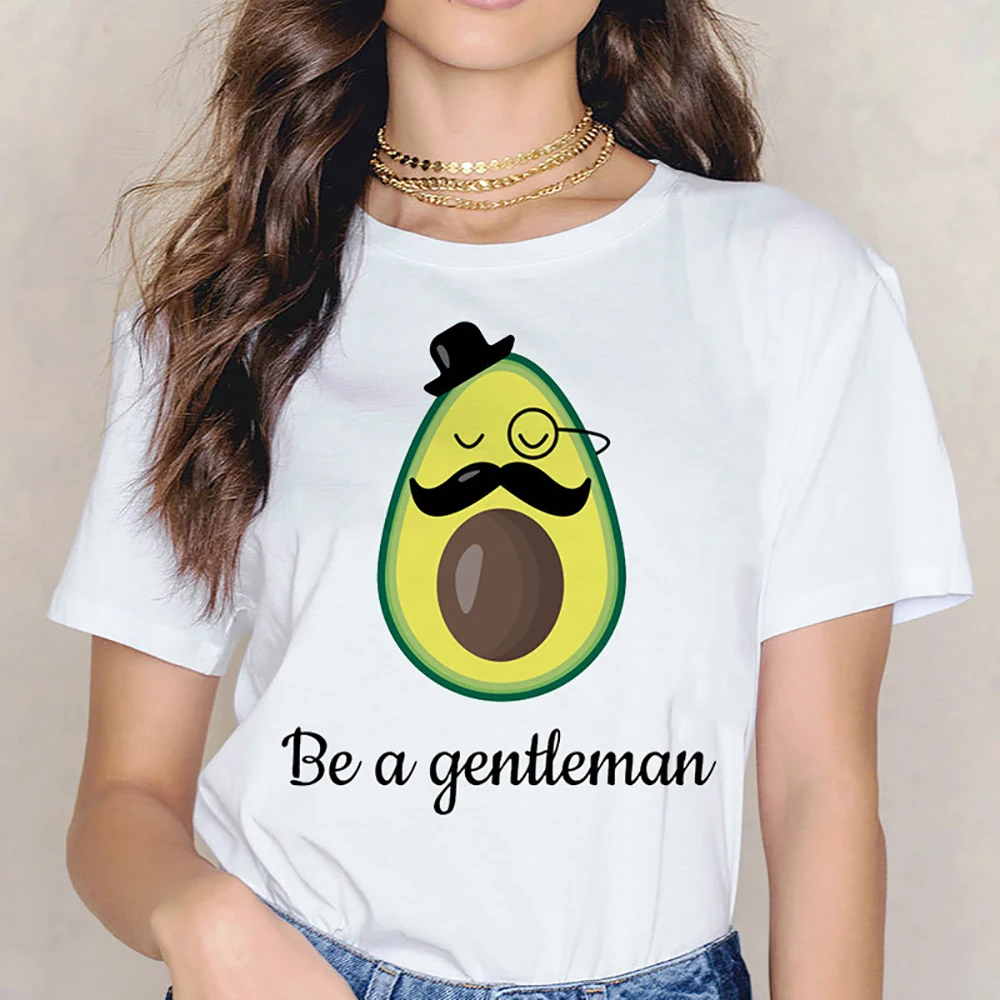 

Lovely Avocado T Shirts for Women Tops Summer Loose Cartoon Aesthetic Casual T Shirt Kawaii Harajuku Tshirt Ladies Streetwear