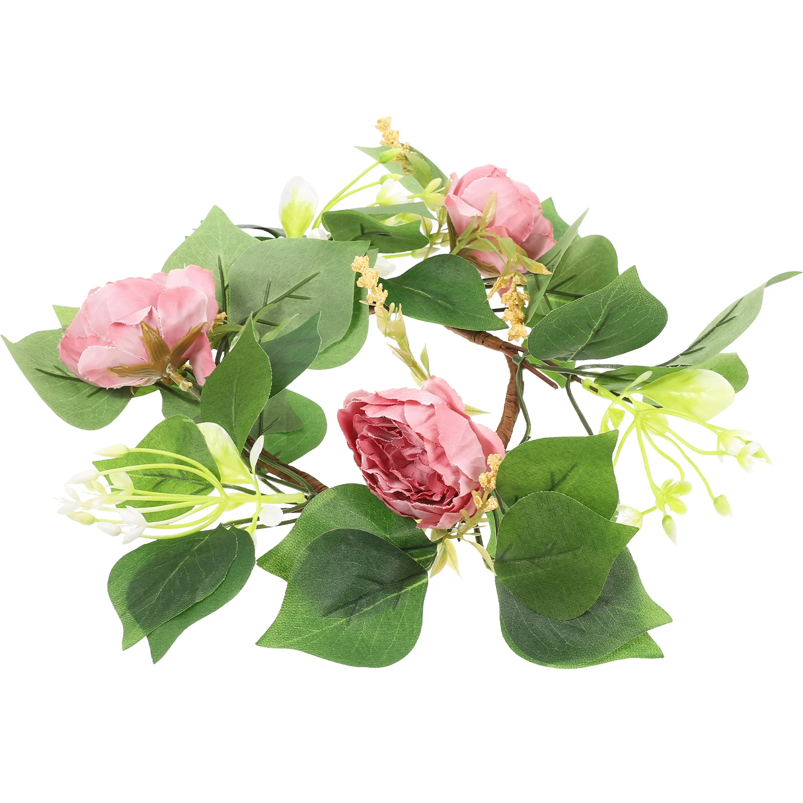 

Eucalyptus Leaves Artificial Leaf Rings Wedding Party Decoration Wreath Pillars Layout Props