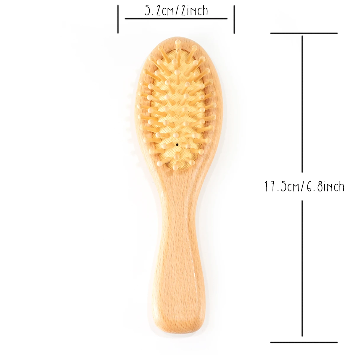 Высококачественная Маленькая деревянная надувная подушка расческа для массажа