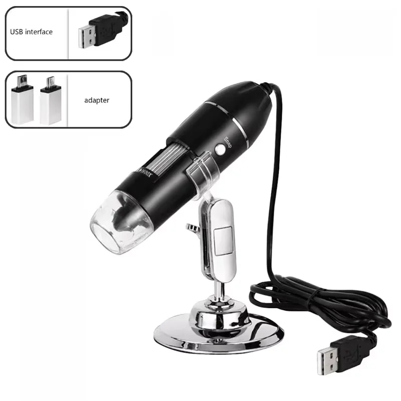 

Цифровой Микроскоп 500X-1600X С USB-камерой Type-C, Портативный Микроскоп Для Ремонта Электроники