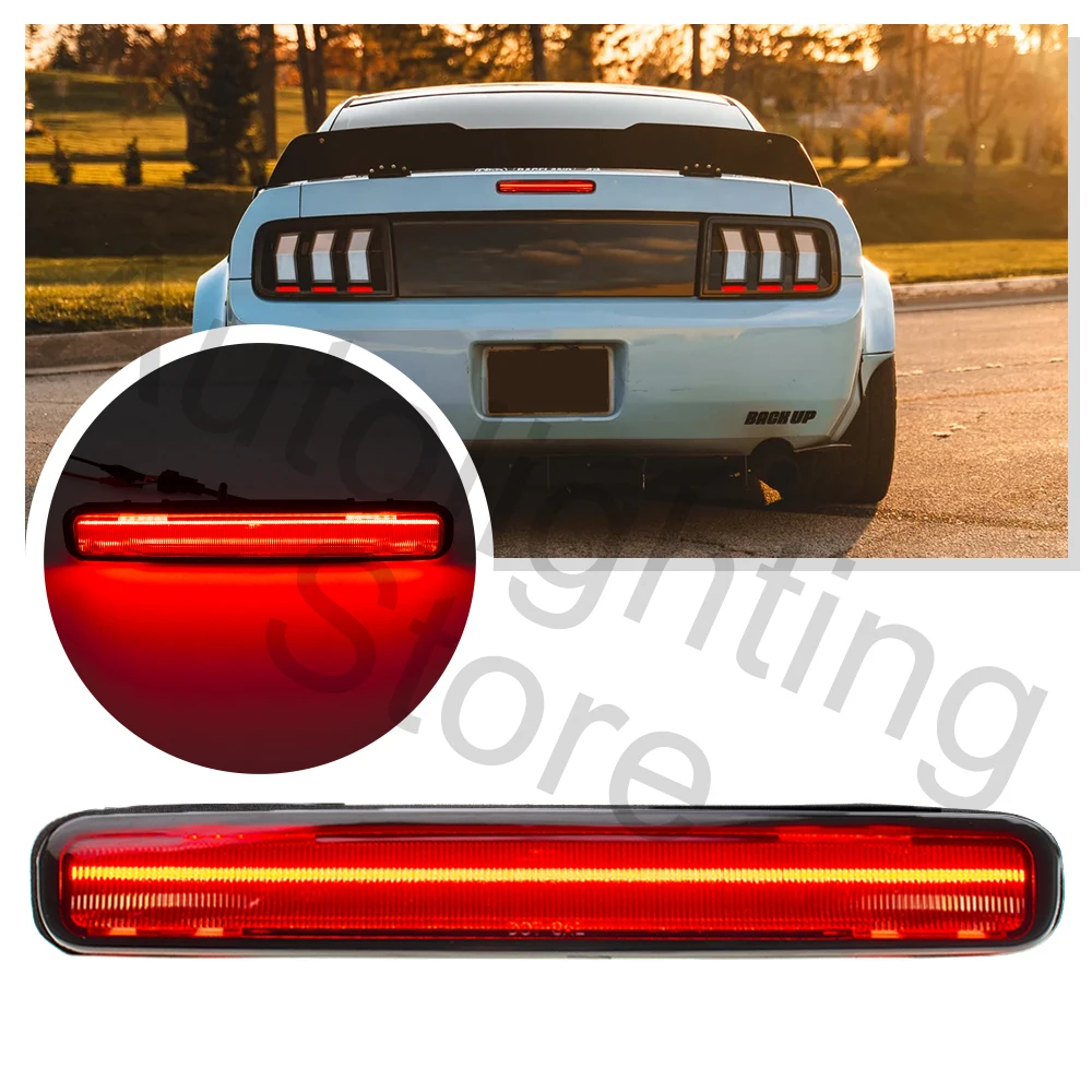 1x для 2005-2009 Ford Mustang Smoke/RED Lens светодиодный третья Тормозная задняя стоп-сигнала