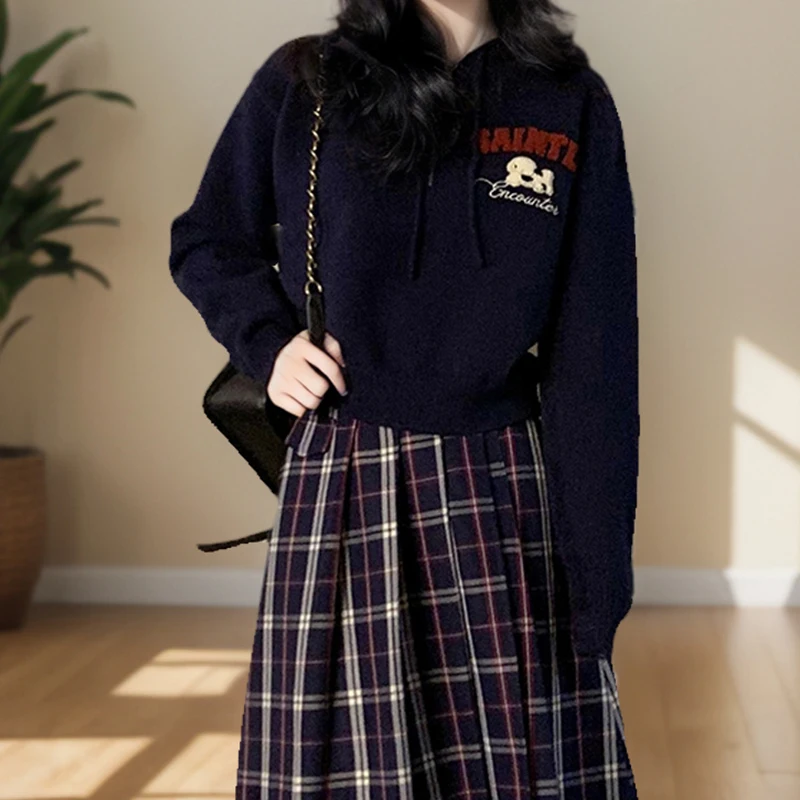 Осенне-зимний повседневный трикотаж с вышитыми буквами и молнией для собак