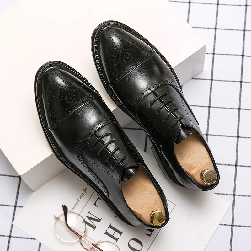 

Oxford shoes wedding shoes Cow Hide formal shoes men's meeting shoes dress shoes office shoes business lace up shoes