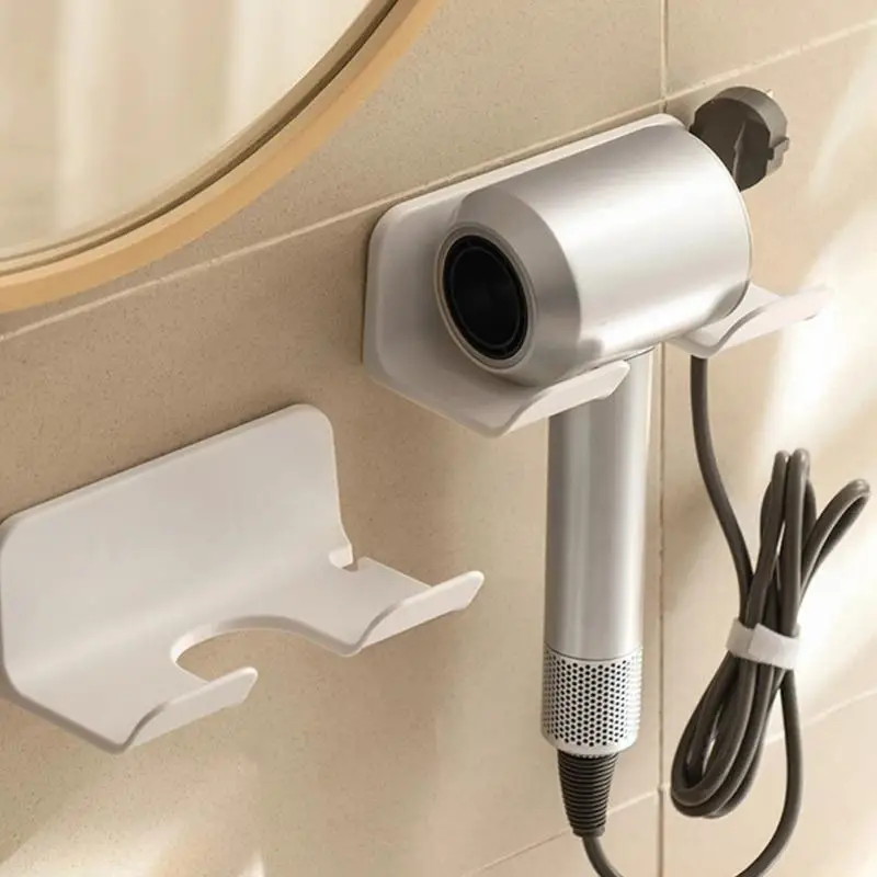 

Hairs Dryer Shelf Hair Dryer Holder Punch-free Plastic Storage Holder Wall Mounted Multifunction Organizer Shelves Self-adhesive