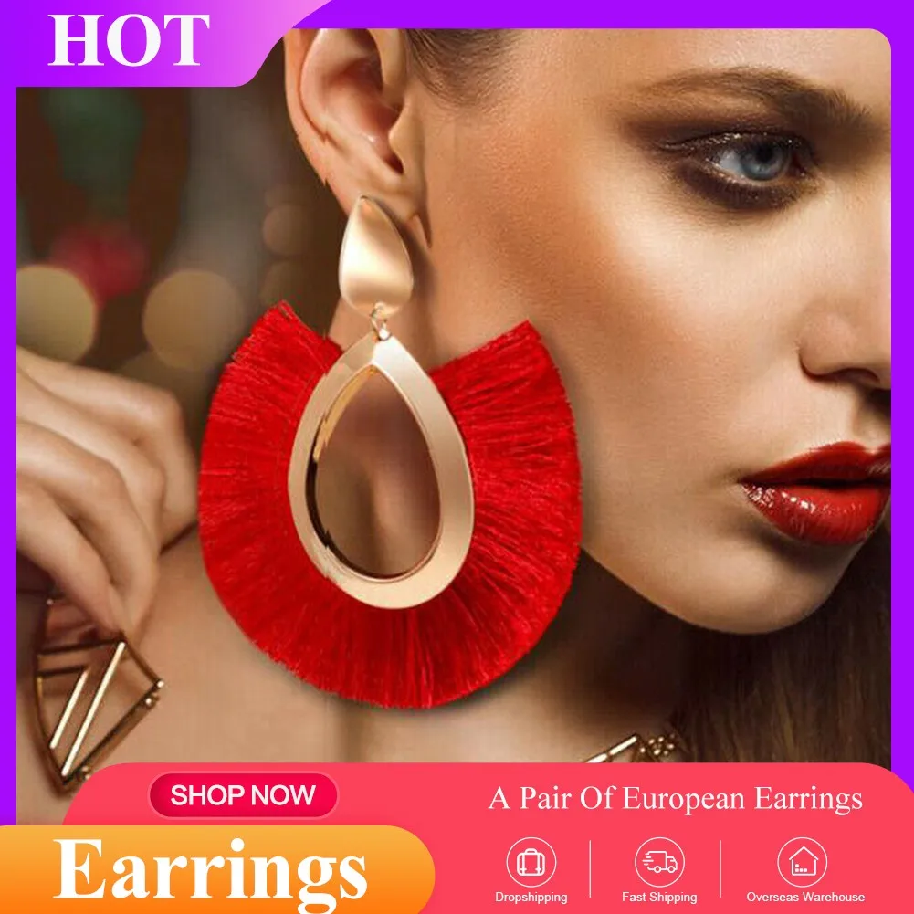 Большие богемные серьги с кисточками женские ручной работы бахромой эффектные