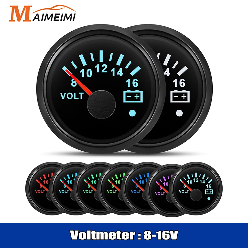 

Универсальный Вольтметр 52 Мм С Сигнальной Лампой, 7 Цветов