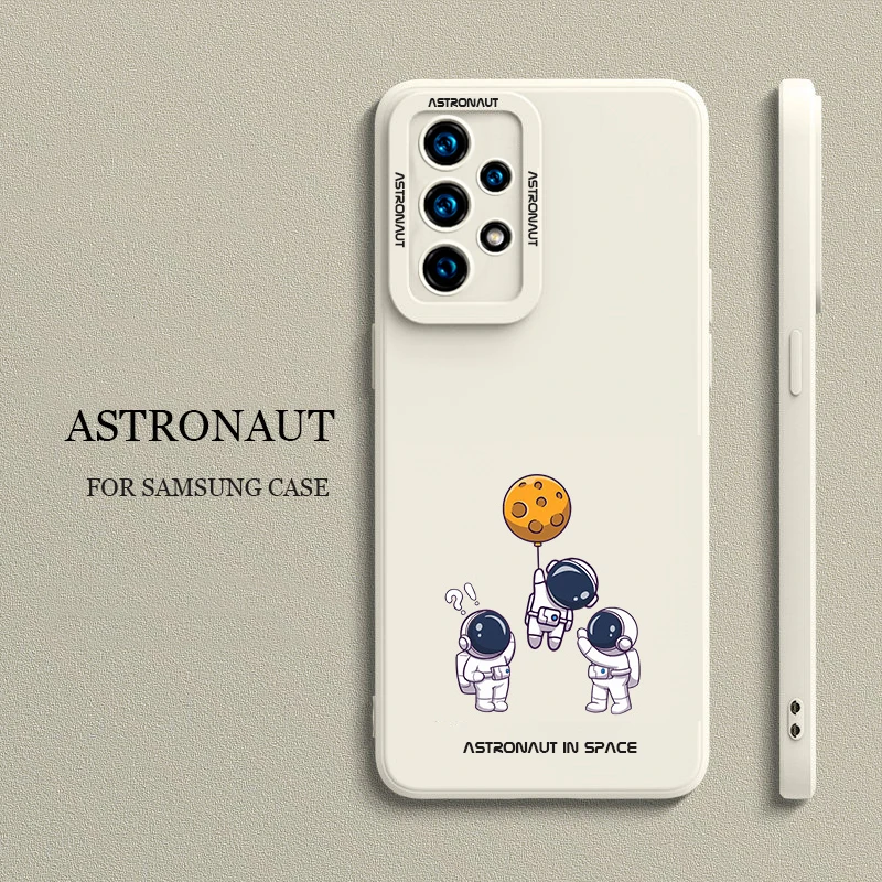 

For Funda Samsung Galaxy A53 A52S A52 A73 A72 A32 A51 A71 A31 A 53 54 73 72 5G 4G Case Cover Cute Space Astronaut Phone Case