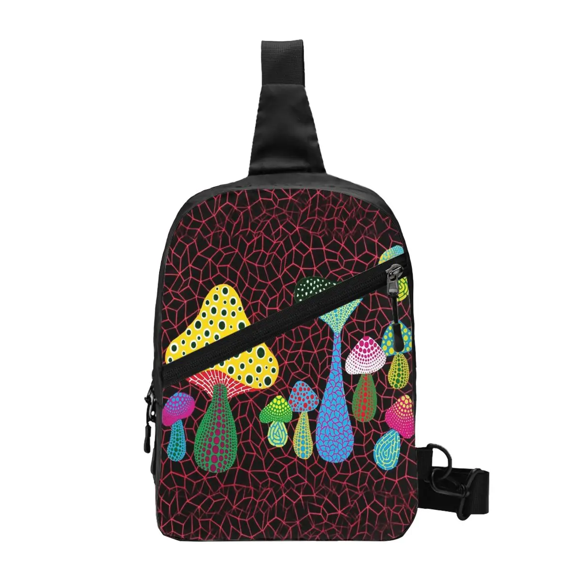 

Yayoi Kusama Mold Art Sling Chest Bag Customized Crossbody Shoulder Backpack for Men Traveling Daypack