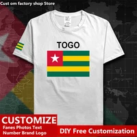 togo country flag t shirt diy custom jersey fans name number brand logo cotton t shirts men women loose casual sports t shirt