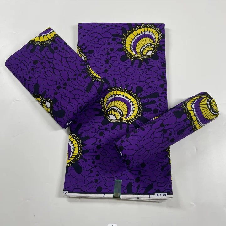 

100% Cotton High Quality Tissu Pagne Guaranteed Veritable African Ankara Prints Batik Fabric Nigerian Style Wax Fabric 6 Yards