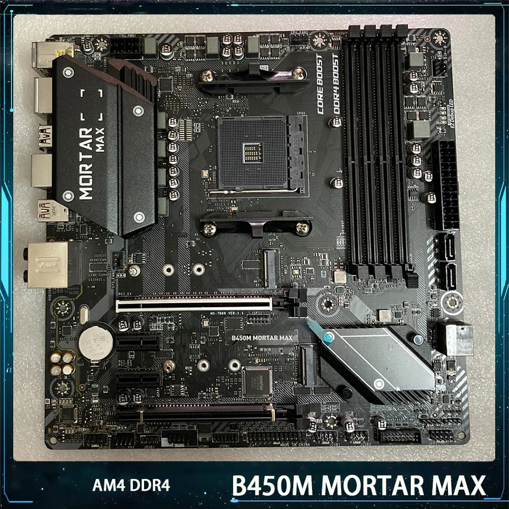 

For Msi B450M MORTAR MAX PC Desktop Motherboard AM4 DDR4 128GB SATA3 M.2*2 USB3.2 Micro ATX Works Perfectly Fast Ship