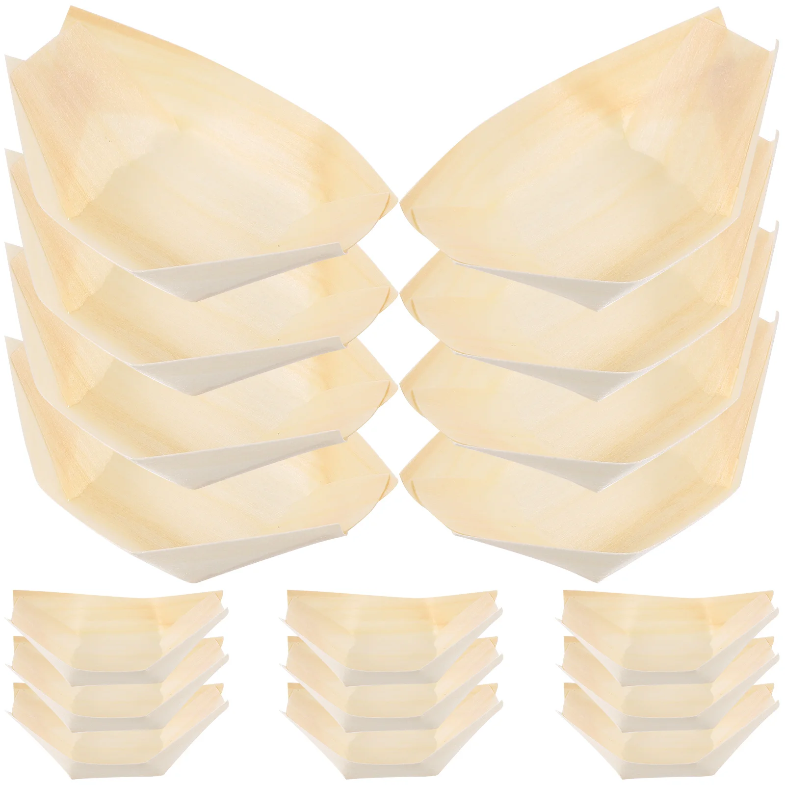 100 шт. деревянные столовые приборы тарелка для еды поднос закусок тарелки суши