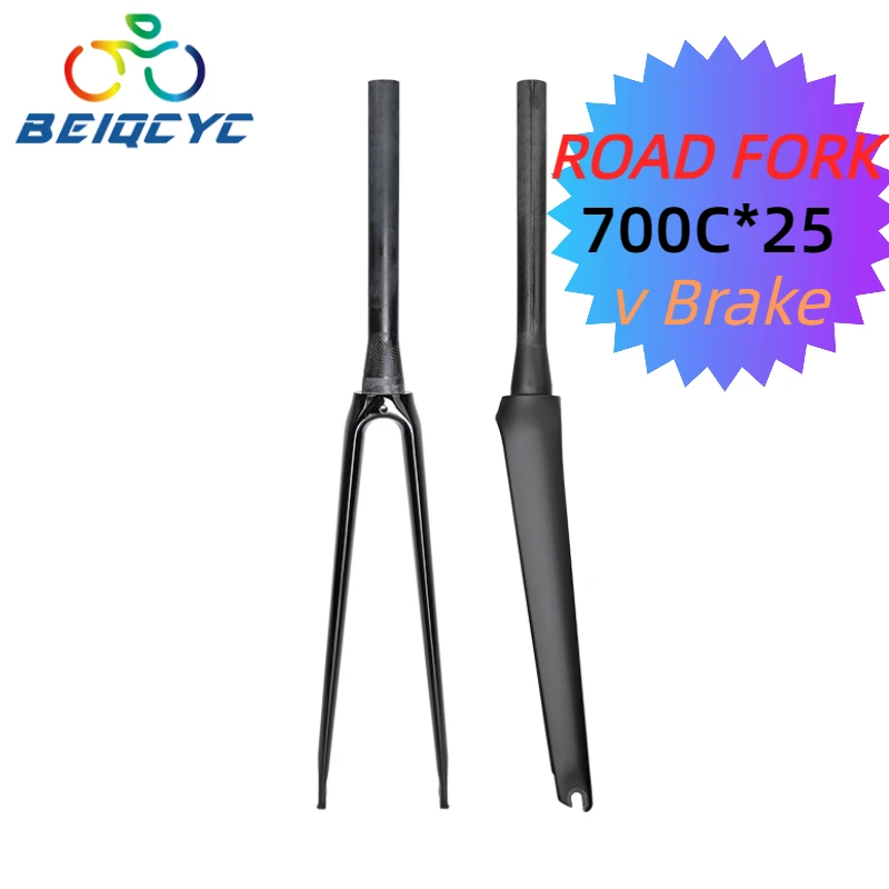 Карбоновая велосипедная жесткая карбоновая вилка 700c V