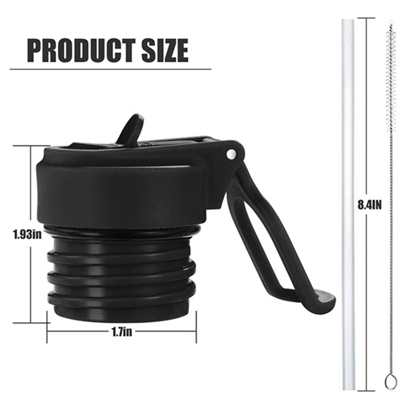 Соломенная крышка для воды изолированная спортивная бутылки с водой сопла 12-64