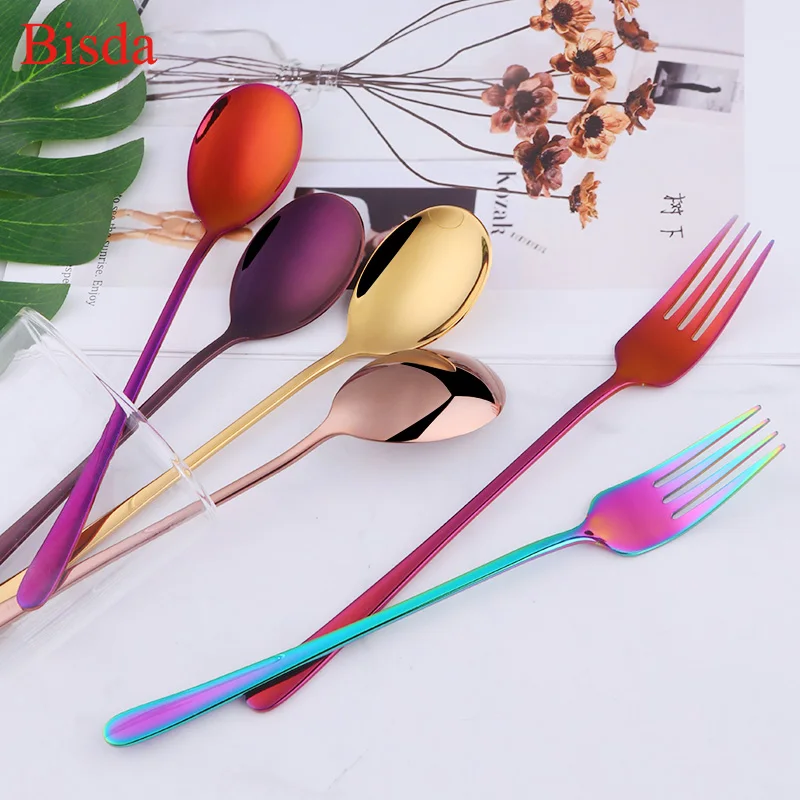 Dinner Fork Stainless Steel Fork And Spoon Set Gold Dinnerwa