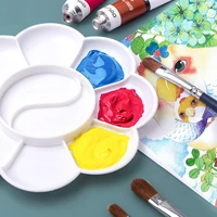 1pcs curve 10 grid palette childrens watercolor paint palette art students special painting tools stationery supply