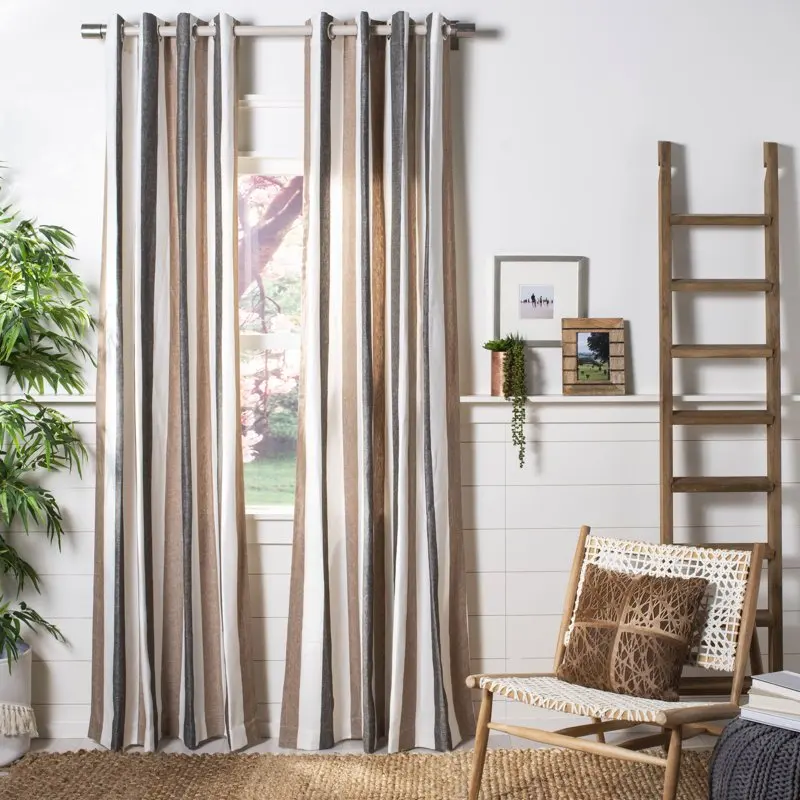 

Larri Striped Grommet Curtain Window Panel