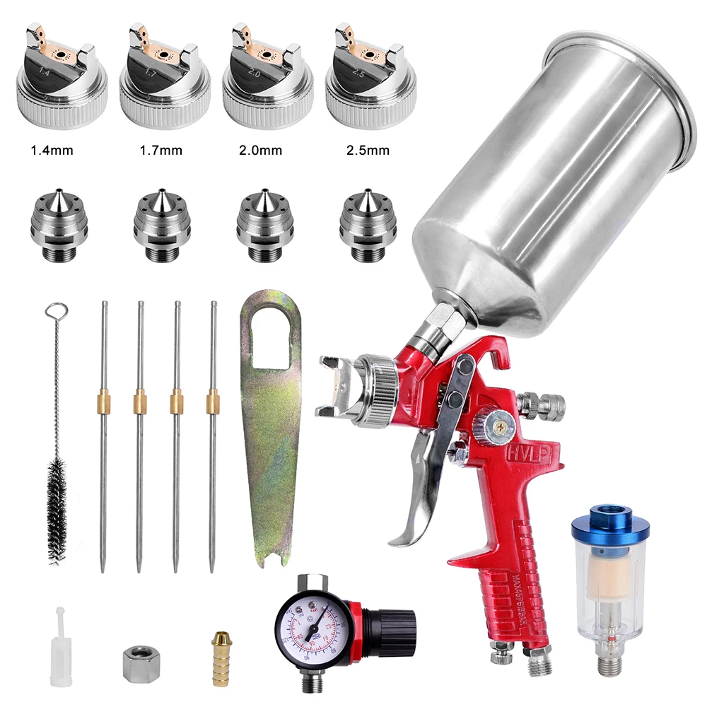 Профессиональный HVLP пистолет для распыления краски, 1,4/1,7/2,0 мм