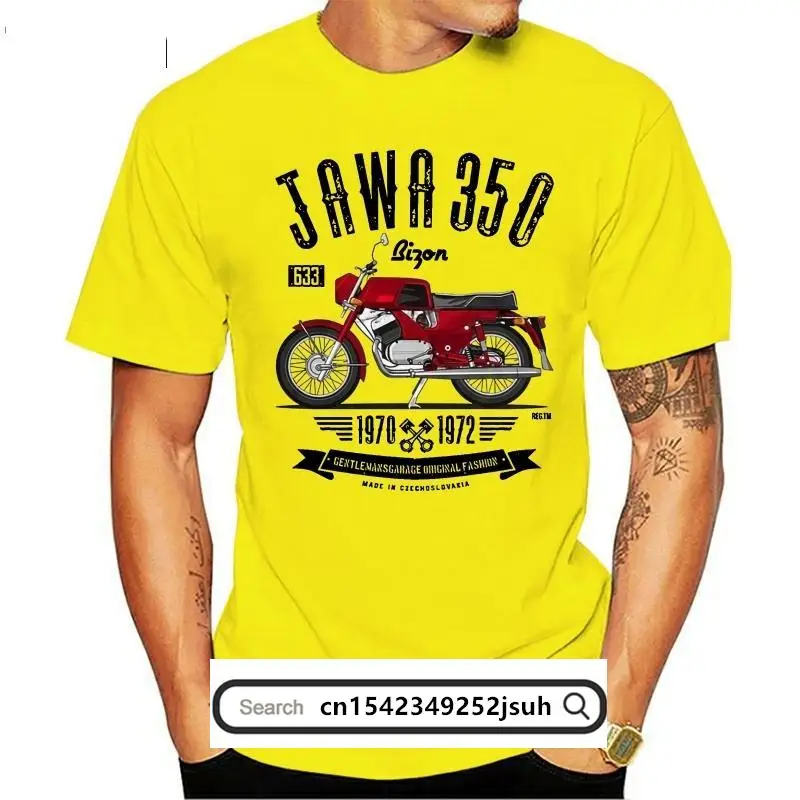 

Jawa 350 633 Bizon T-shirt Cool Men's Sports Short Sleeve