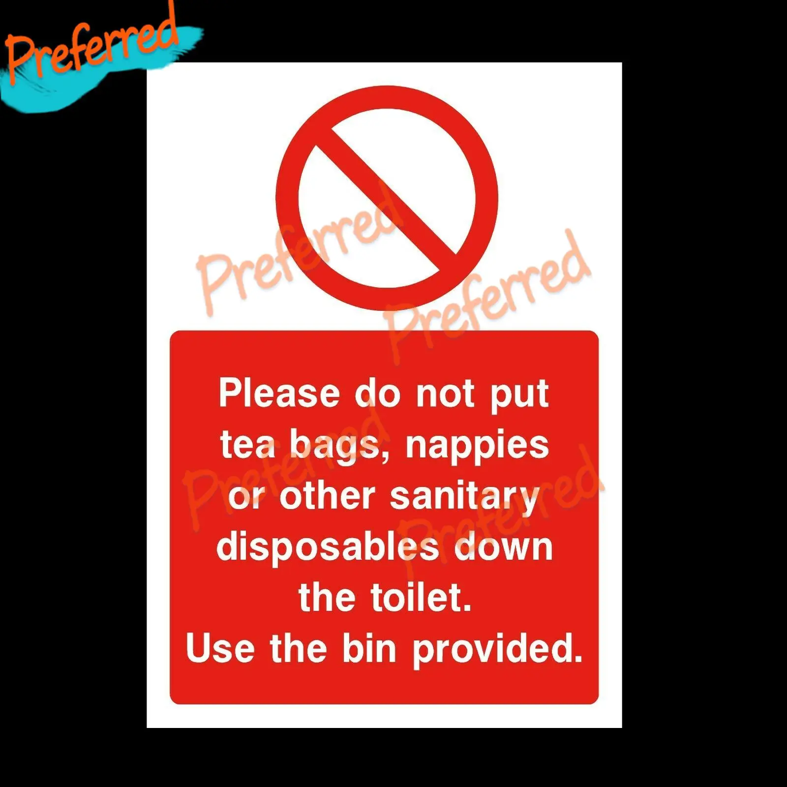 

Do Not Dispose of Sanitary - Rigid Plastic Sign OR Sticker - Warning Signs Collection - Die-Cut Waterproof PVC