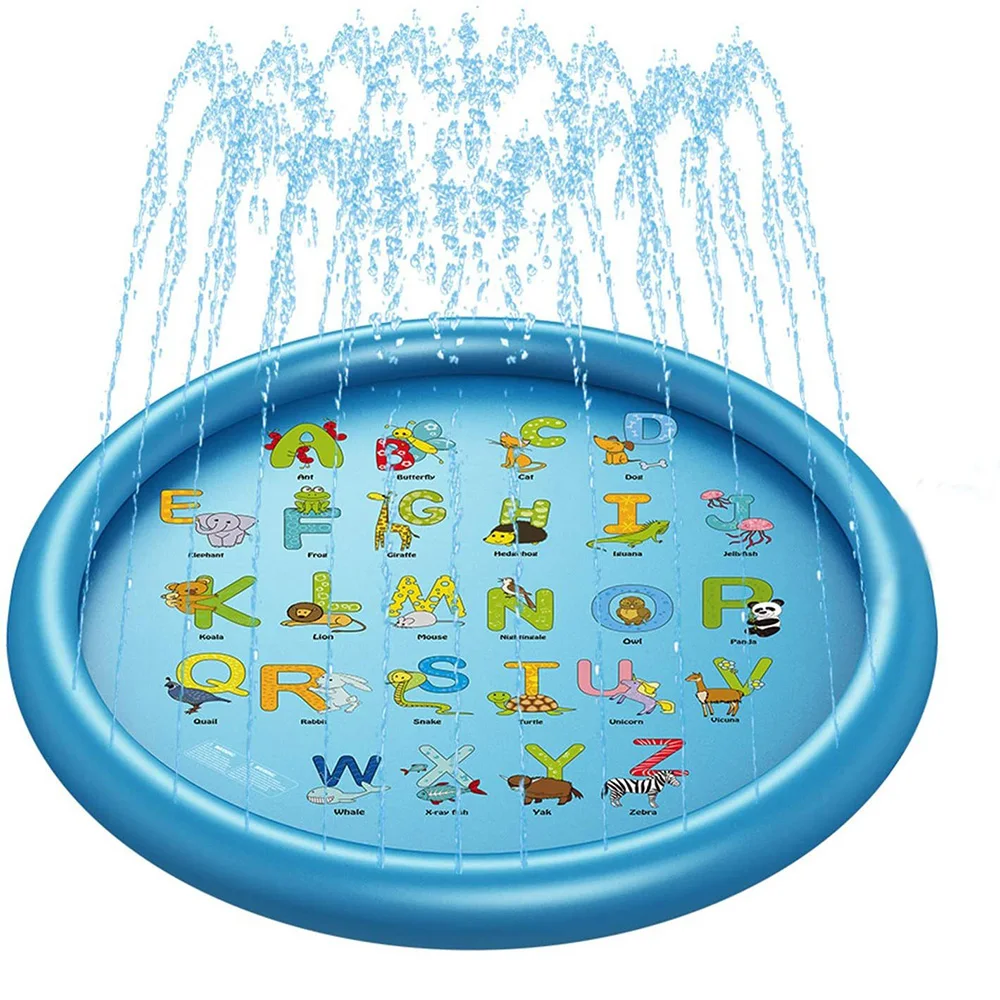 

ASWJ 170cm Inflatable Spray Water Cushion Summer Kids Play Water Mat Lawn Games Pad Sprinkler Play Toys Outdoor Tub Swiming Pool