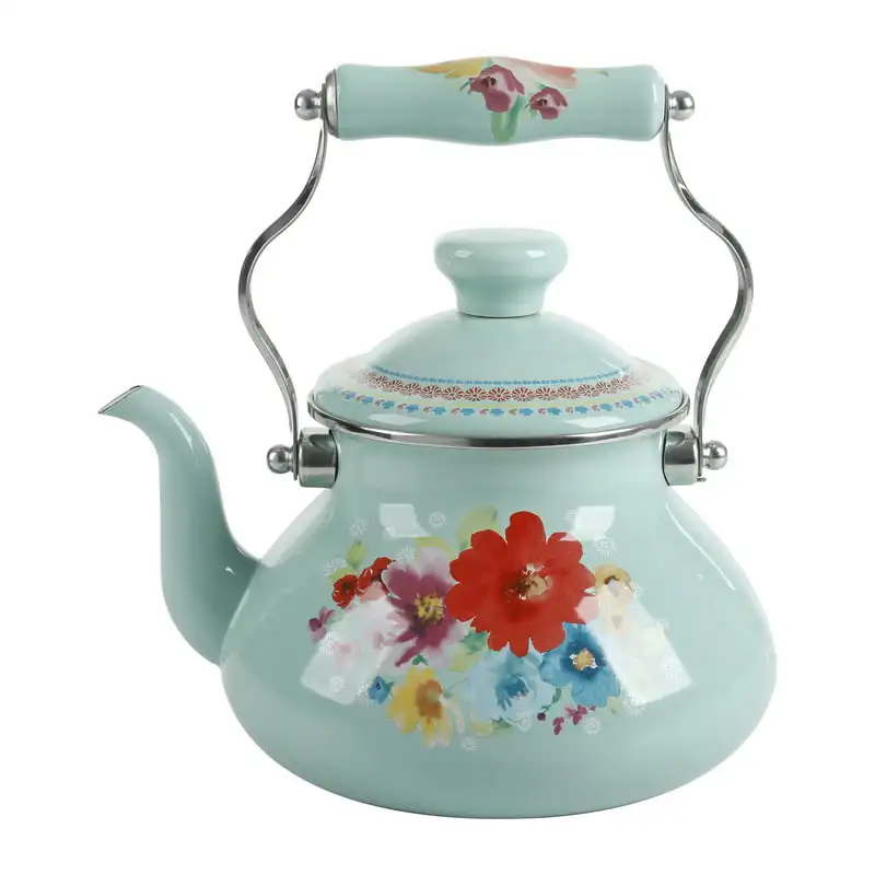 

Woman Breezy Enamel on Steel 1.9-Quart Tea Kettle