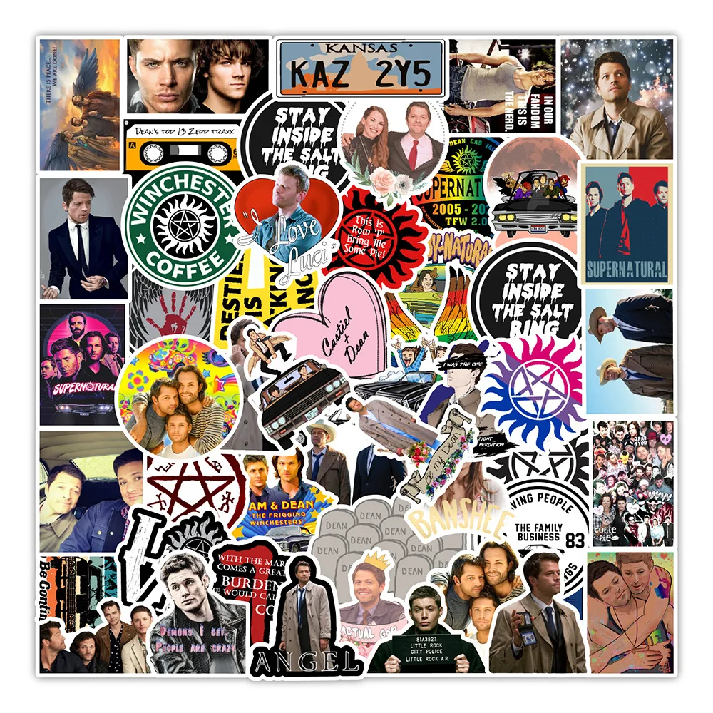 

American TV Series Supernatural Stickers For Car Laptop Phone Stationery Decal Waterproof Graffiti Sticker for Kids Toys Gifts