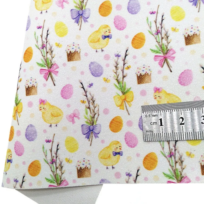 Радужные полосы крупные блестящие кожаные сердца пасхальные яйца печатные